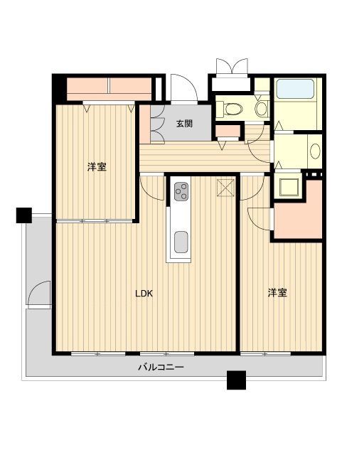 墨田区堤通のマンションの間取り