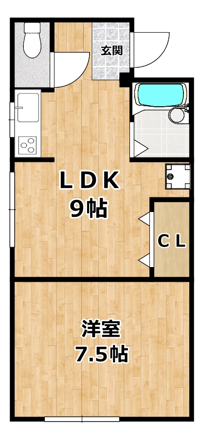 小林西マンションの間取り