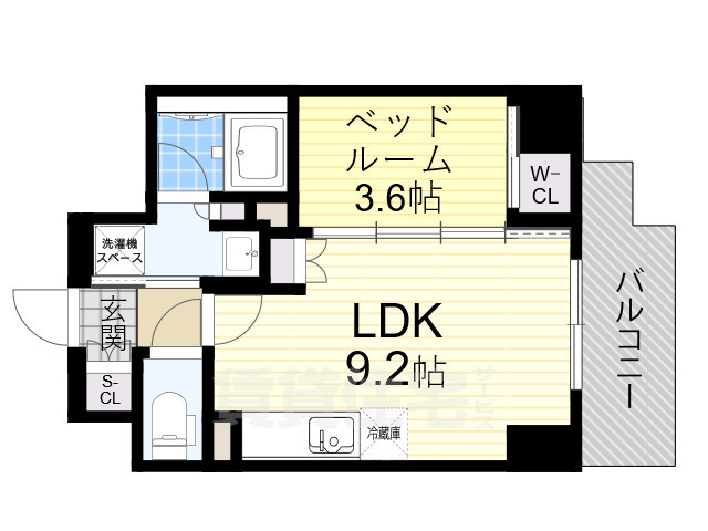 コンフォリア・リヴ心斎橋鰻谷Qの間取り