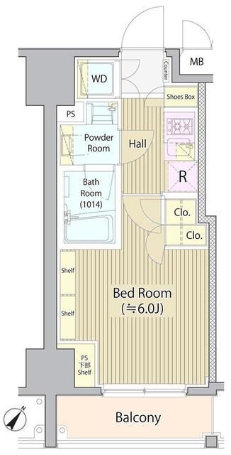 渋谷区渋谷のマンションの間取り