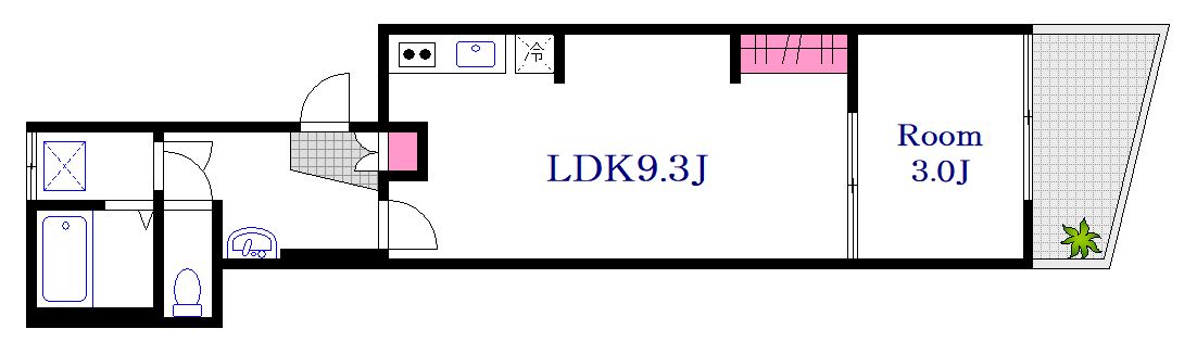 広島市南区皆実町のアパートの間取り