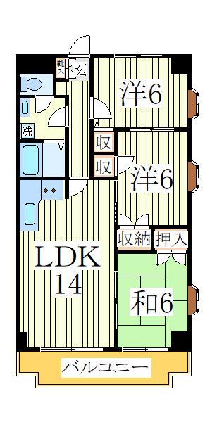 ランドフォレスト天王台Iの間取り