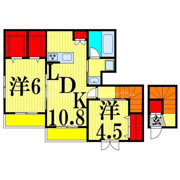 葛飾区堀切のマンションの間取り