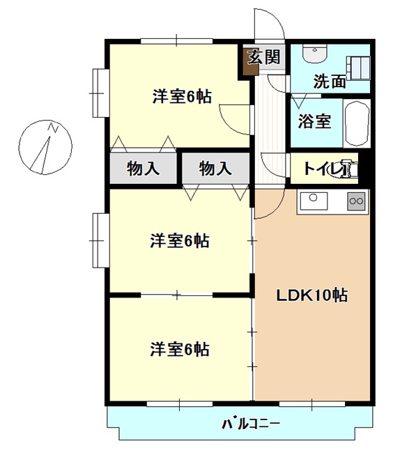 シャトー上峰の間取り