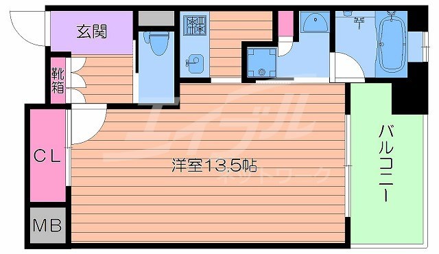 グランツ西大橋（旧ルクレ立売堀）の間取り