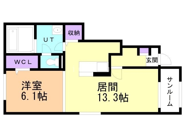 滝沢市鵜飼大緩のアパートの間取り