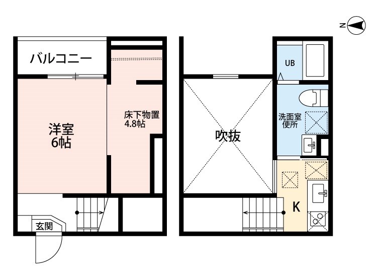 名古屋市中川区小本本町のアパートの間取り