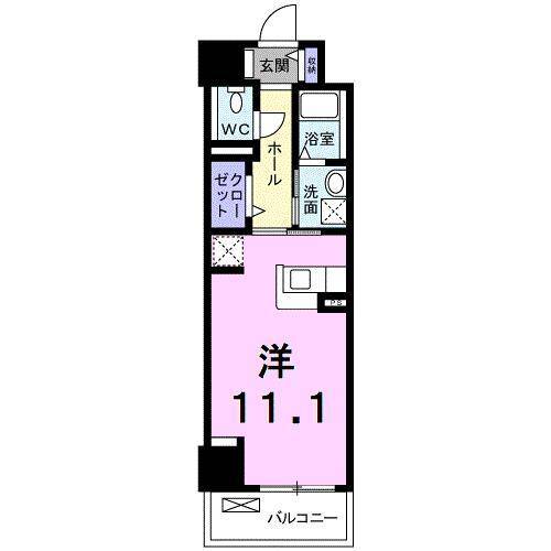 松山市湊町のマンションの間取り