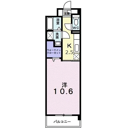 高松市上福岡町のマンションの間取り