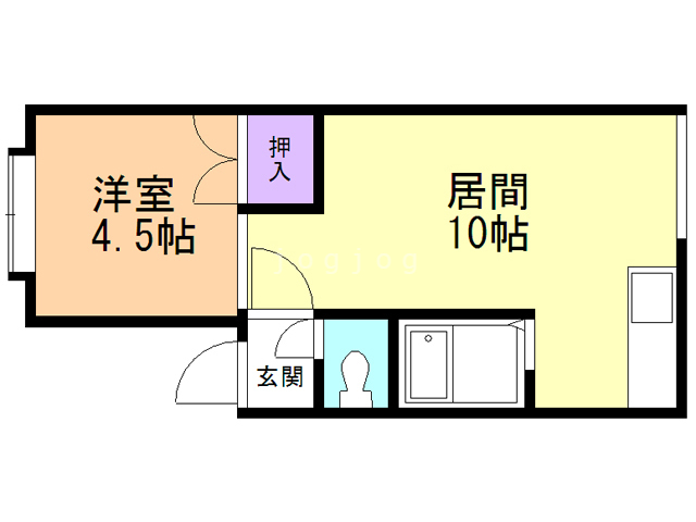 石狩郡当別町錦町のアパートの間取り