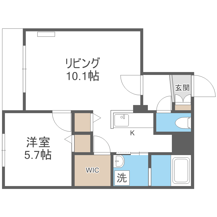 札幌市北区北六条西のマンションの間取り