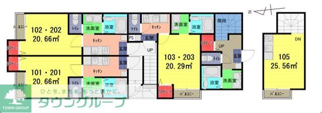 春日部市梅田のアパートの間取り