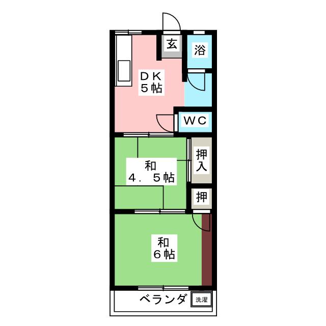 鈴家荘南棟の間取り