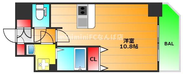 【プレサンス難波ヴィータの間取り】