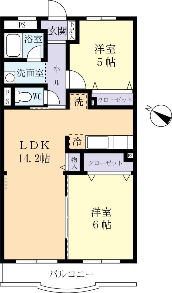 【パストラル小川の間取り】