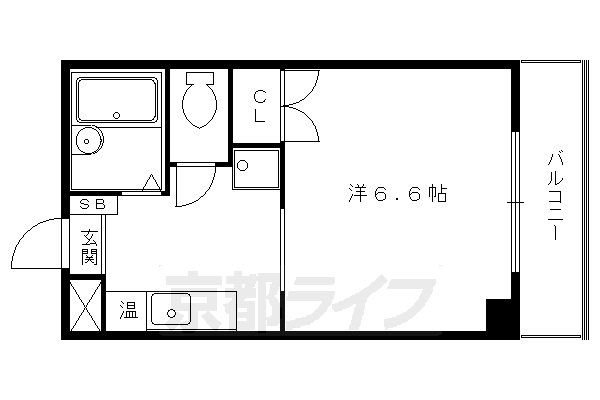 京都市左京区下鴨東本町のマンションの間取り