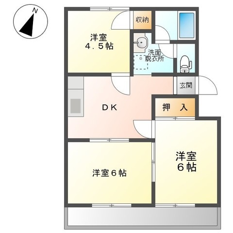 【豊川市大堀町のマンションの間取り】