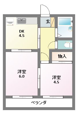 高崎市新町のアパートの間取り