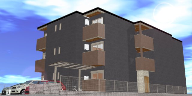 建物外観　オートロック付でセキュリティ安心♪AI搭載インターホン採用♪