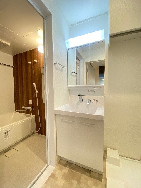 洗面設備　２０３号室の写真です