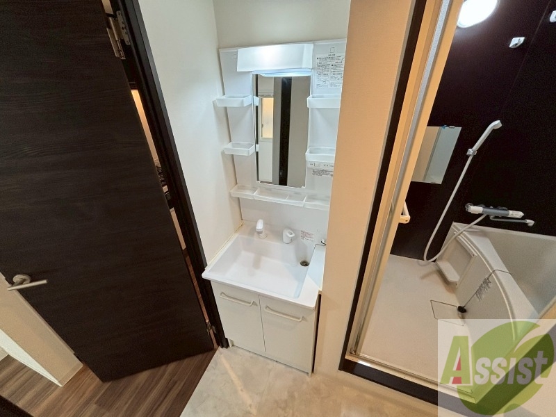 洗面設備　シャンプードレッサー。身支度はここでばっちりですね。