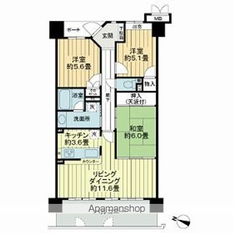 サーパスシティ宮崎駅前の間取り写真