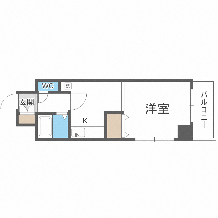 地下鉄東西線 西２８丁目駅 徒歩3分 10階建 築39年の間取り写真