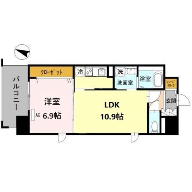 地下鉄谷町線 中崎町駅 徒歩6分 12階建 築18年の間取り写真