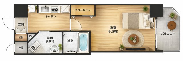 アメニティ心斎橋EASTの間取り写真