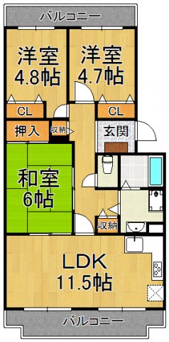 キャナル西宮の間取り写真