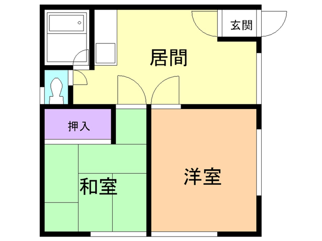 苫小牧市青雲町のアパートの間取り