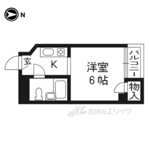 【京都市東山区古西町のマンションの間取り】