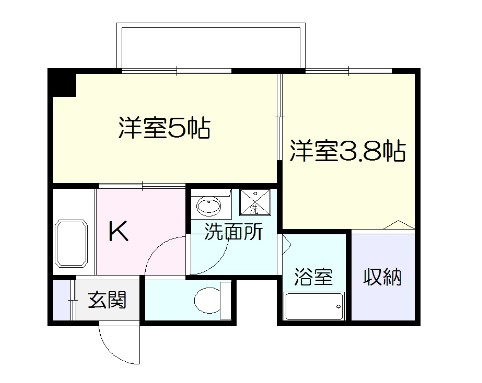 鹿児島市真砂町のマンションの間取り