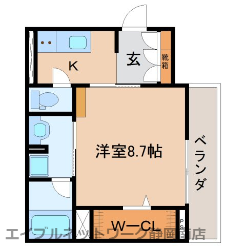 静岡市駿河区大和のマンションの間取り