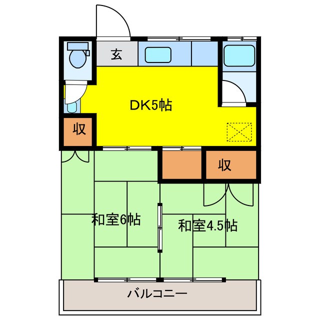 松秀コーポの間取り