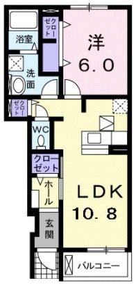 東近江市大森町のアパートの間取り