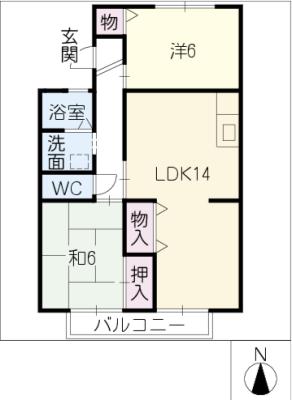 ブリリアントメゾンＡ棟の間取り