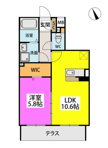 （仮称）赤間駅前計画　B棟の間取り