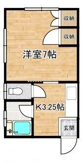 長岡市下山のアパートの間取り