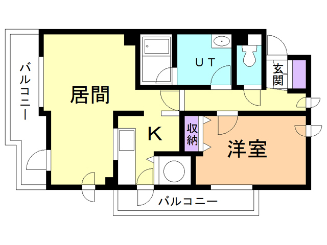 苫小牧市ときわ町のマンションの間取り