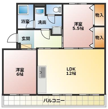 園田マンションの間取り