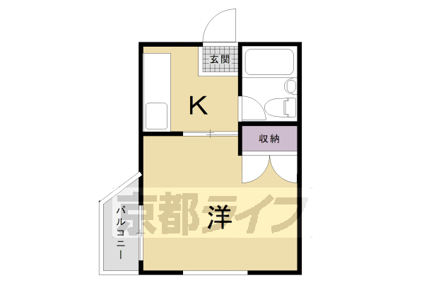 京都市中京区達磨町のマンションの間取り