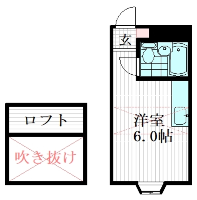 【ベルピア六実第1-1の間取り】