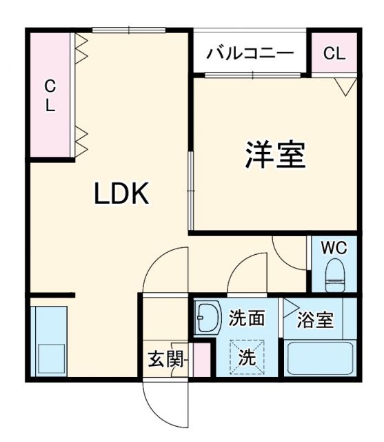 豊中市浜のマンションの間取り