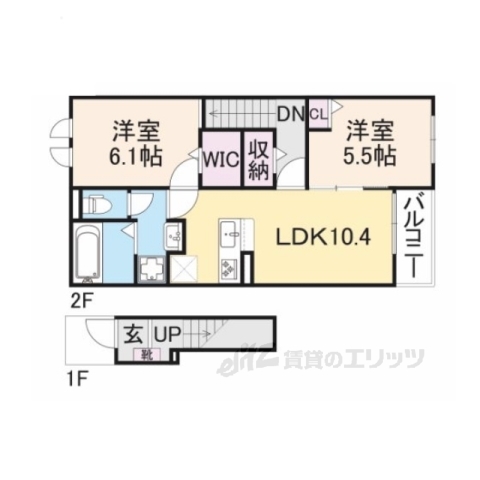 桜井市大字上之庄のアパートの間取り