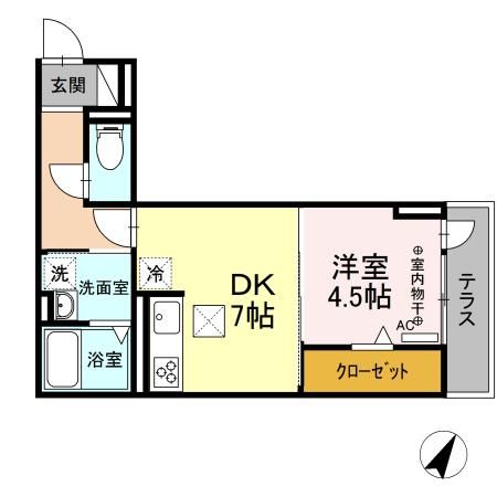 静岡市葵区馬場町のアパートの間取り