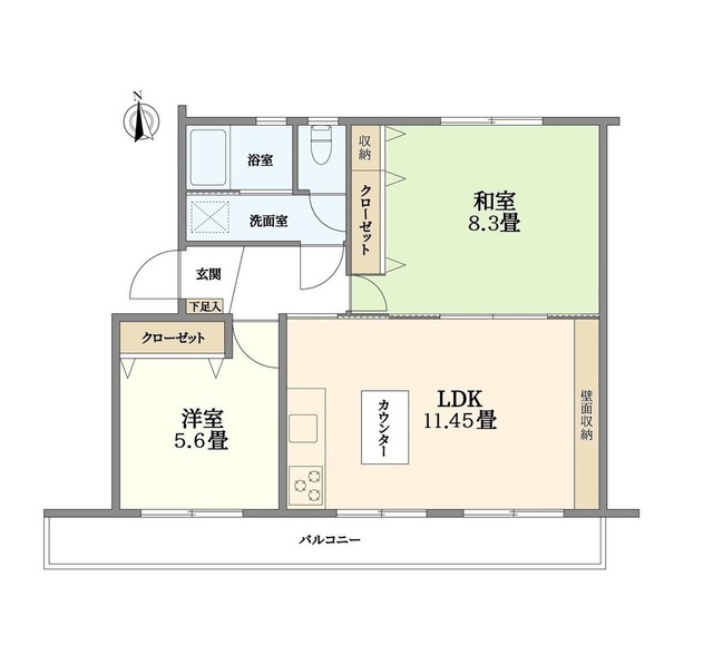 東逗子第二団地１５号棟の間取り