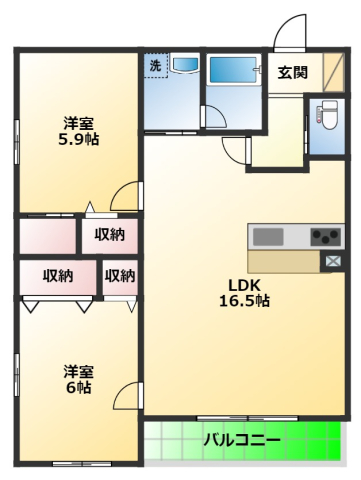 オラシオン新川の間取り