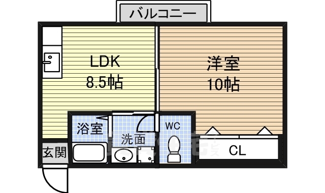 名古屋市東区代官町のマンションの間取り