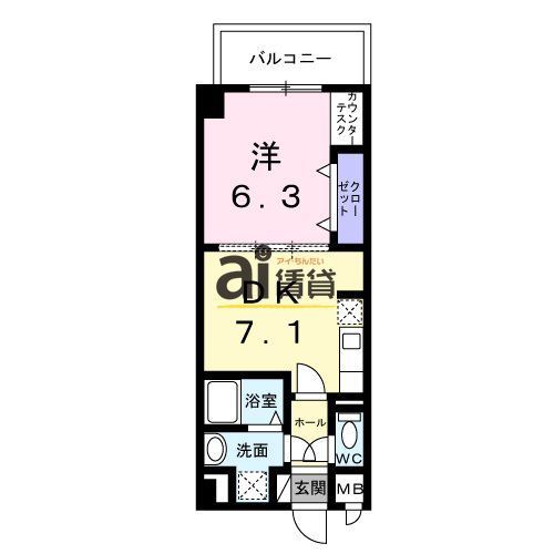 府中市白糸台のマンションの間取り